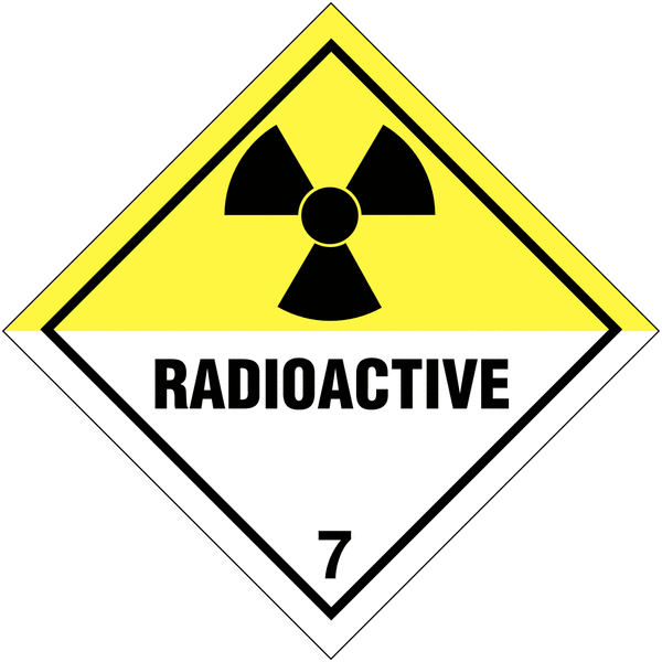 Radioactive & 7 - Hazard Warning Diamonds