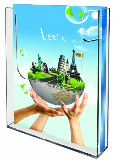 5-Pack Transparent Wall Mounted Plastic Leaflet Holders