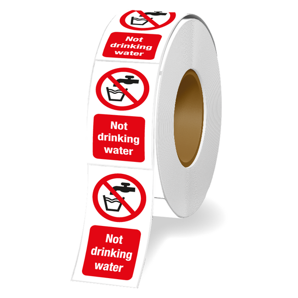 Not Drinking Water Eco Friendly Labels On-A-Roll