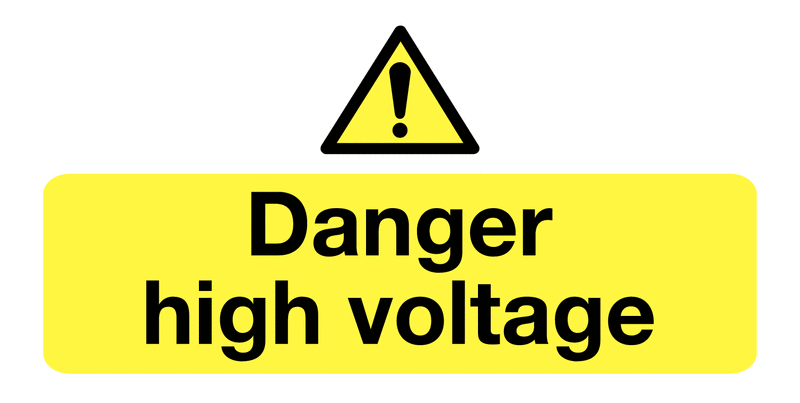Danger High Voltage Eco Friendly Labels On-A-Roll