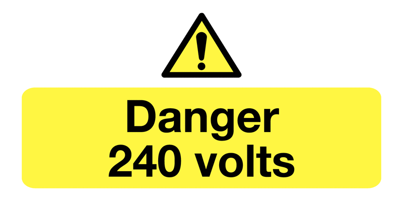 Danger 240 Volts - Eco Friendly Safety Labels On-a-Roll