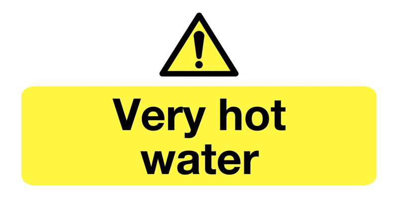Very Hot Water - Eco Friendly Safety Labels On-a-Roll
