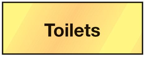 Toilets Sign - Aluminium & Brass
