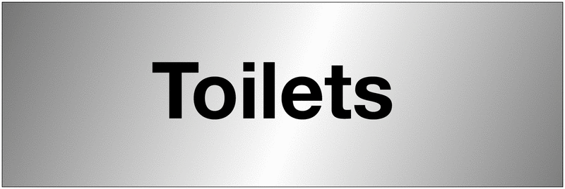 Toilets Sign - Aluminium & Brass