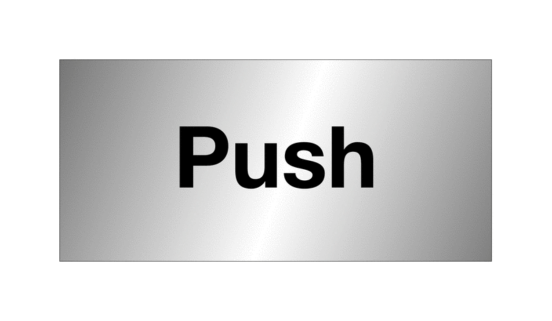 Push Aluminium & Brass Door Signs