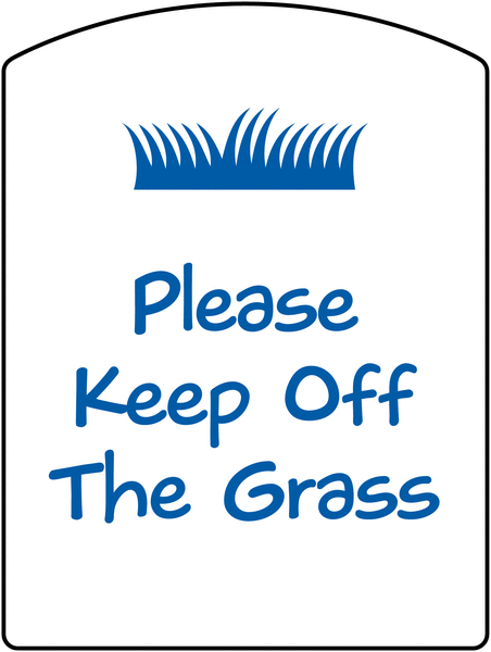 Please Keep Off The Grass Mandatory Sign 400 x 300 mm