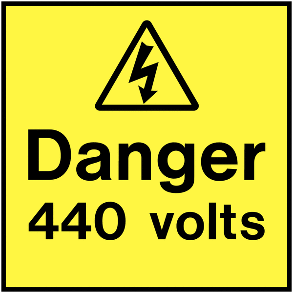 Danger 440 Volts - On-The-Spot Electrical Safety Labels