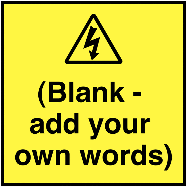 Blank - On-The-Spot Electrical Safety Labels