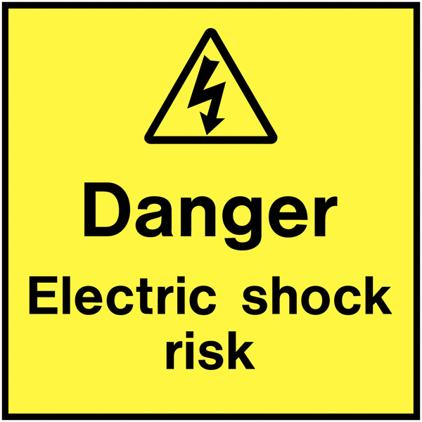 Danger Electric Shock Risk On-The-Spot Labels