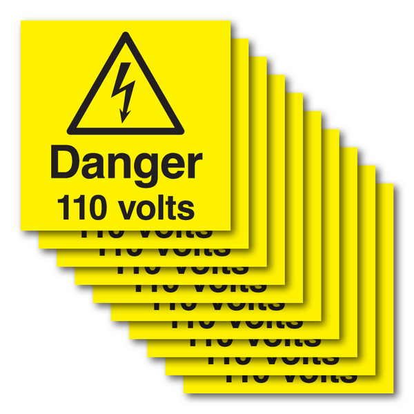 Danger 110 Volts - On-The-Spot Electrical Safety Labels