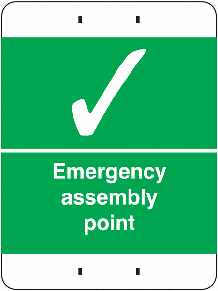 Emergency Assembly Point - Temporary Post-Mounted Signs
