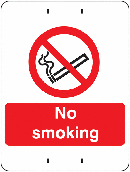 No Smoking - Temporary Post-Mounted Signs