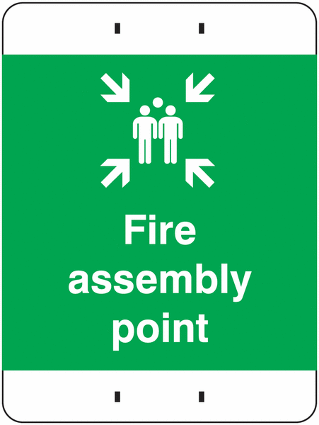 Fire Assembly Point - Temporary Post-Mounted Signs