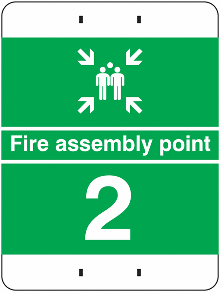 Fire Assembly Point 2 - Temporary Post-Mounted Signs