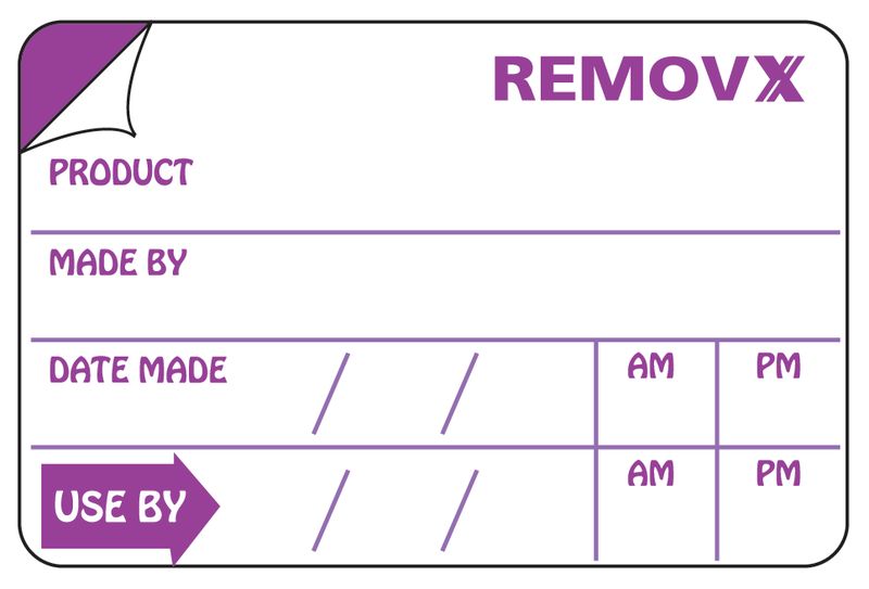 Removx™ Shelf Life Labels