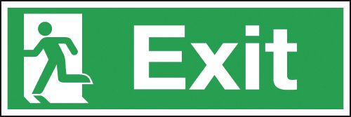 Exit Running Man Left Signs