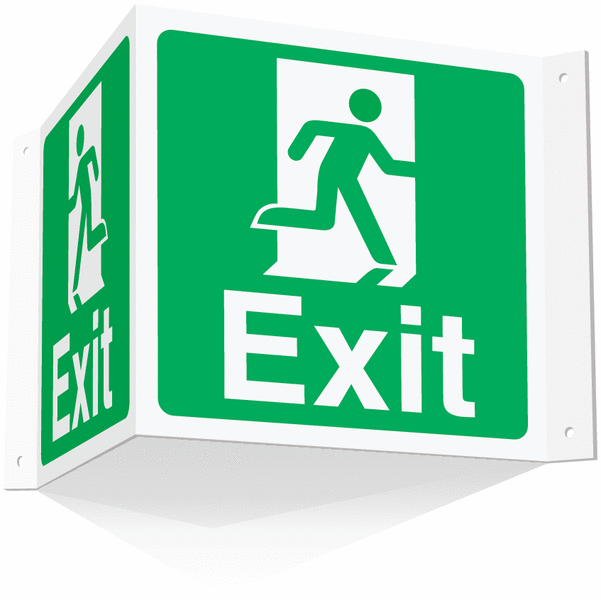 Projecting '3D' Exit Sign