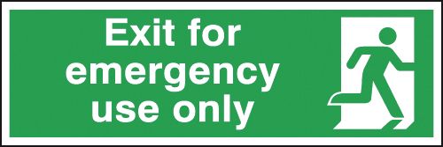 Exit For Emergency Use Only Signs
