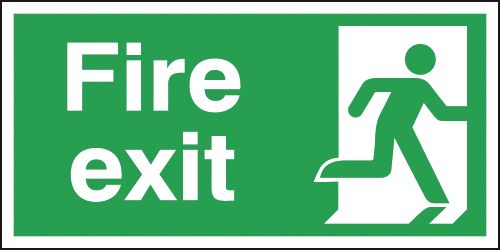 Fire Exit Running Man Right Sign
