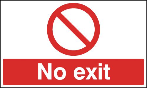 Anti-Slip Floor Signs - No Exit