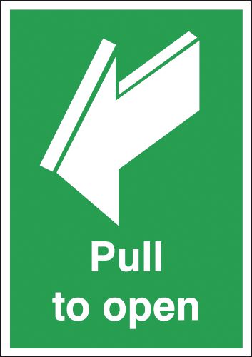 Pull To Open with Arrow Forward Signs