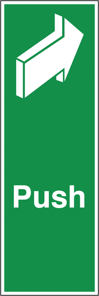 Push & Back Arrow Fire Door Signs