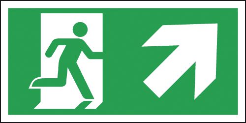 Running Man & Arrow Right & Up Diagonal (Symbol) Signs