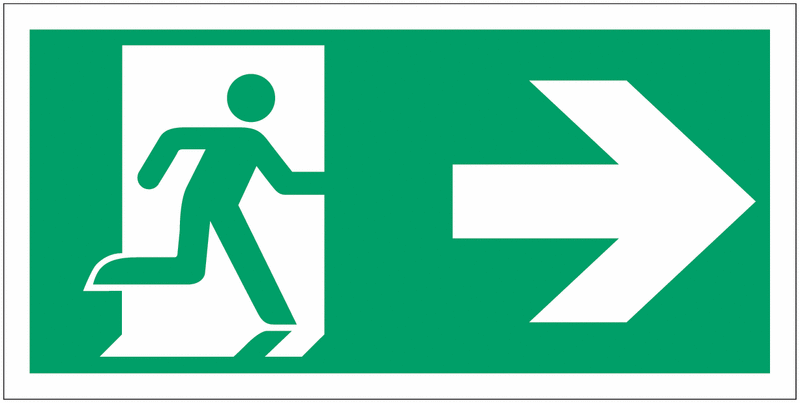 Running Man & Arrow Right Signs