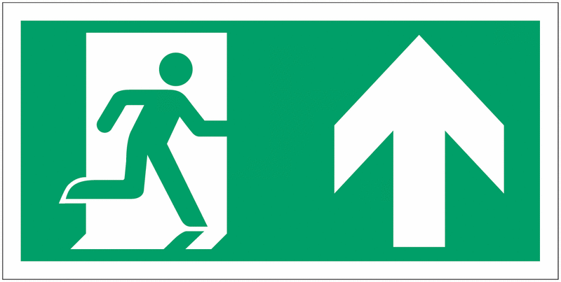Running Man Right & Arrow Up Signs