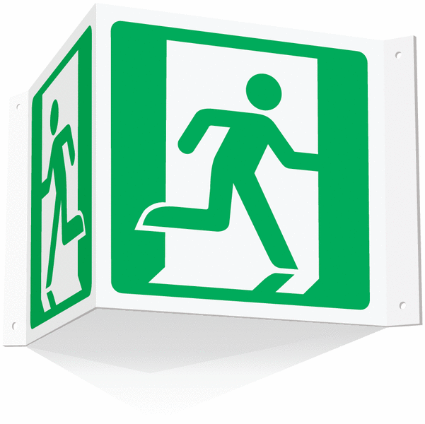 Running Man Projecting '3D' Emergency Exit Sign
