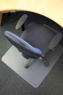 COBA PVC Chair Mats for Hard Floors or Carpet - Single