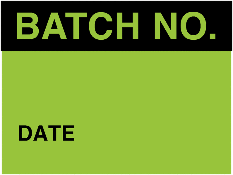 Batch No. Date - Fluorescent Jumbo Write-On Labels