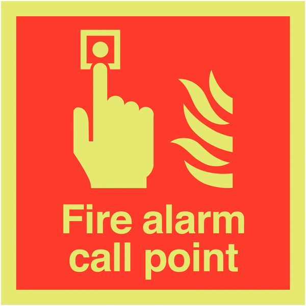 Xtra-Glo Aluminium Fire Alarm Call Point Sign