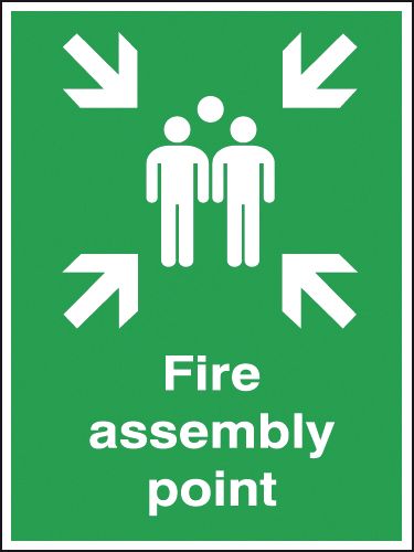 Fire Assembly Outdoor Aluminium Sign