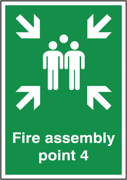 Fire Assembly Point 4 Signs