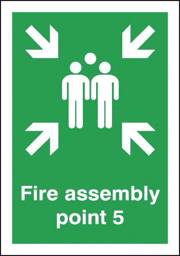 Fire Assembly Point 5 Signs