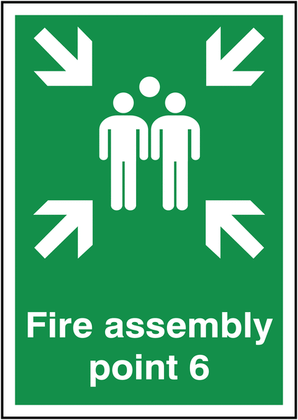 Fire Assembly Point 6 Signs