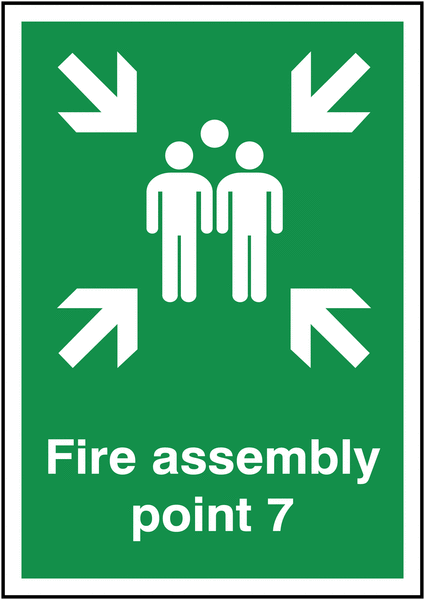 Fire Assembly Point 7 Signs