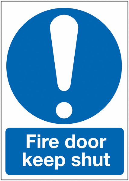 Fire Door Keep Shut & Symbol Signs