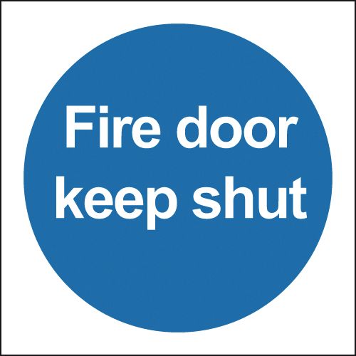 Fire Door Keep Shut Self-Adhesive Vinyl Sign - Single