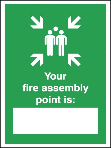 Tabletop Signs - Your Fire Assembly Point Is