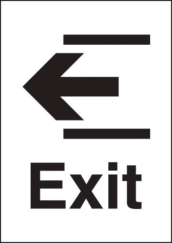 Metal Look Signs - Exit (Arrow Left)