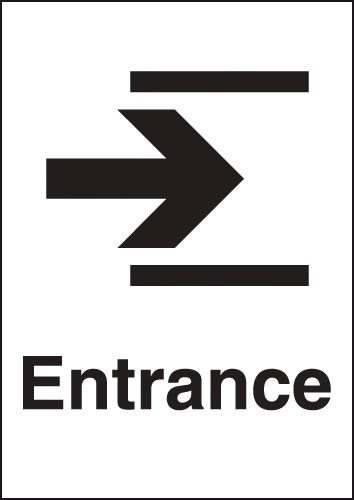Metal Look Signs - Entrance (Arrow Right)