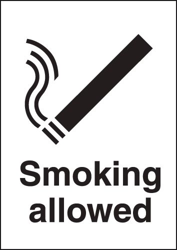 Metal Look Signs - Smoking Allowed