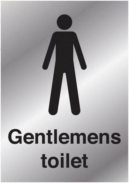 Metal Look Signs - Gentlemens Toilet