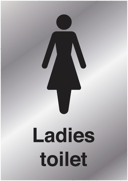 Metal Look Signs - Ladies Toilet