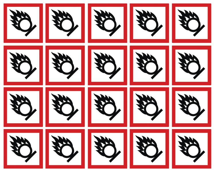 GHS Symbols On-a-Sheet - Oxidising
