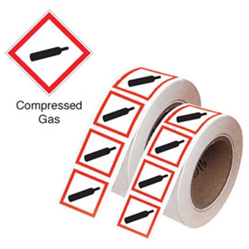 Compressed Gas - GHS Symbols On-a-Roll