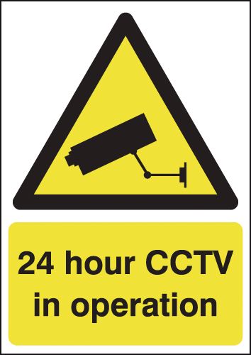 24 Hour CCTV in Operation Window Signs