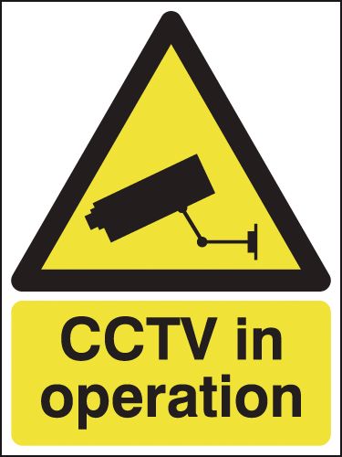 CCTV In Operation Outdoor Aluminium Signs